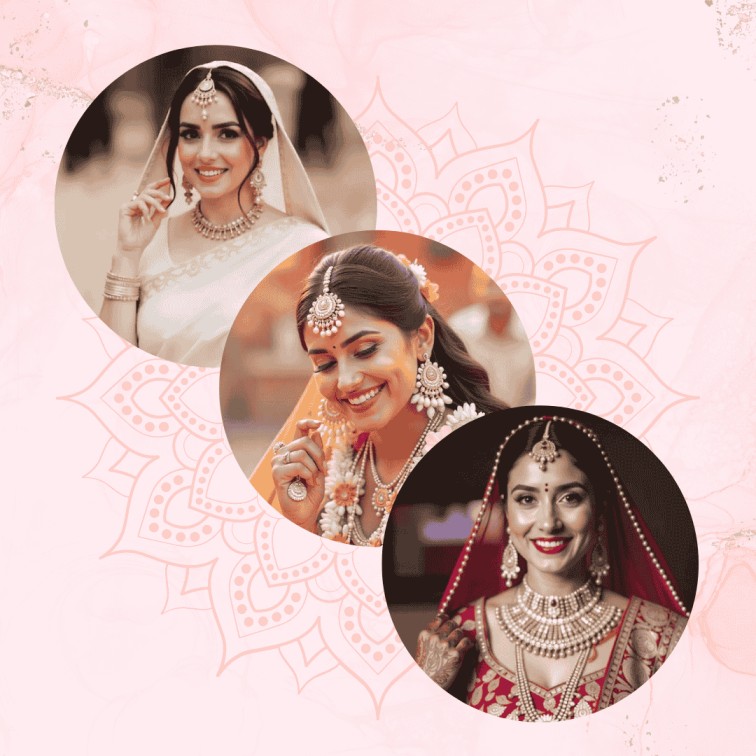 Bridal Package for 3 Events(Engagement,Holud,Reception) By Mid Senior Artist